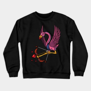 Flamingo Bird Cupid Crewneck Sweatshirt